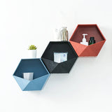 Popxstar Living Room wall-mounted Geometric Punch-free Wall Decoration Bathroom Shelf