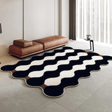 Popxstar Minimalism Irregular Living Room Decoration Carpet French Bedroom Bedside Fluffy Soft Mat Cloakroom Non-slip Rug Ковер Tapis 러그