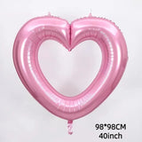 Popxstar 40in Heart Shaped Balloons Red Valentine Day Heart Balloons for Valentines Day Decorations Bridal Shower Wedding Party Supplies