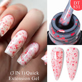 Popxstar 7ml Jelly Nude Quick Extension Gel Nail Polish 3 In 1 Finger Prolong Long Lasting Construction Gel Varnish Nail Art