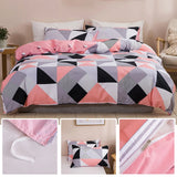 Popxstar 2/3pcs Duvet Cover Set Soft Skin Friendly Duvet Cover with Zipper Closure Corner Ties, Envelop Pillowcase