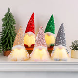 Popxstar LED Glowing Faceless Gnome Sequins Doll Christmas Decorations Night Light Home Xmas Tree Ornament New Year Gift 1~5pcs