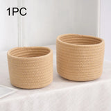 Popxstar Handmade Woven Cotton Rope Storage Basket Cosmetics Jewelry Desktop Storaging Keys Snacks Box Sundries Organizer