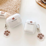 Popxstar INS cartoonTransparent Case Cow Acrylic Keychain Bell Pendant For Apple Airpods Pro 2 1 Airpod 3 Earphone Accessorie cases