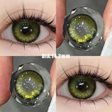 Popxstar 2PCS Korea Colored Contact Lenses Myopia Degree -0.00 to -8.00 Gray Eyes Beauty Pupil Brown Makeup Lens