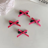 Popxstar 1Pc New Sweet Bowknot Hair Clips Hair Accessories Fairy Bow Hairpin Headwear Mini Ribbon Barrette Girls Cute Bowknot Hairpin DIY