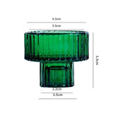 Popxstar Red Mini Glass Candle Holders Taper Candle Stand Small Tealight Candle Holder Candlestick Holder Christmas Decor Green Glass