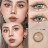 Popxstar 2PCS 1New Colored Contact Lenses for Natural Eyes Brown Colored LensBlue Contact Beauty Pupil Makeup 1 Year