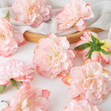 5/10PCS Artificially Made Flowers With Burnt Edges And Peonies For Home Leisure Hair Clips Wedding Clothing Decoration Scrapbook