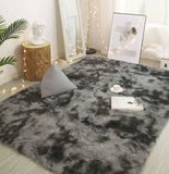 Popxstar Silk hair tie-dye carpet plush living room bedroom bed blanket cushion cushion home