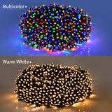 Popxstar 328FT-33FT LED String Christmas Light 100-1000 Lights Outdoor Waterproof Fairy Garland Lights Party Halloween Decorations Lights