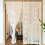 Popxstar Romantic Lace Sheer Curtain Rod Pocket Luxury Tulle French window bedroom Living room Partition Curtain Home Decor