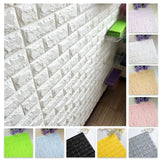 Popxstar 3D Wall Stickers Imitation Brick Bedroom Decor Waterproof Self-adhesive Wallpaper Panel for Home Living Room Kitchen TV Backdrop