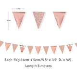 Popxstar Iridescent Number 16 Paper Star Dot Garland Hanging Bunting for Sweet Rose Gold 16th Happy 16st Birthday Anniversary Party Decor