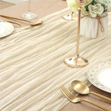 Popxstar 90x300 Cm Knit Cloth Table Runner Wedding Birthday Party Banquet Decoration Gauze Fabric Voile Table Cloth Twist Table Cover