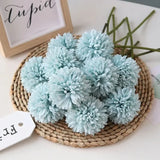 Popxstar spring decor 5pcs Artificial Dandelion Flowers, Fake Hydrangea Bridal Wedding Bouquet, Home Garden Party Wedding Decor, Winter Christmas Home