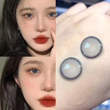 Popxstar 1Pair Colour Contacts Lenses Prescription Myopia Blue Eye High Quality Beauty Pupil Brown Lenses Makeup