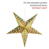 Popxstar 30-75cm Hollow Star Hanging Pendant Eid Mubarak Christmas Ramadan Decoration Islamic Muslim Party Decor Ramadan Kareem Gift