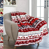 Popxstar Christmas Throw Blanket,Flannel Snowflake Gingerbread Xmas Fleece Blanket,Winter Warm Soft Plush Blanket For Couch Sofa Bed