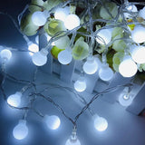 Popxstar LED Ball Garland Lights Fairy String Waterproof Outdoor Lamp Christmas Holiday Wedding Party Lights Decoration USB/Battery Power