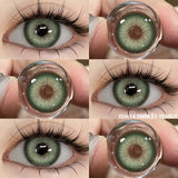 Popxstar Colored Contact Lenses 1pair Natural Eye Lens Blue Eye Lenses Brown Lenses Gray Pupils Yearly Cosmetic Green Contacts