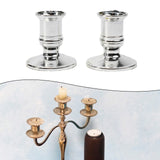 Popxstar 2pcs Taper Candle Holders Candlestick Silver Gold Rod Wax Base For Wedding Party Festival Candlestick Home Decor Candle Holders