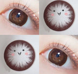 Popxstar 15mm Big Diameter Black Lenses 14.5mm Lenses Colored Contact Lenses for Eyes Big Eye Lenses Natural Look Lenses