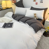 Popxstar 1 Pc Housse De Couette 220x240 White White Gray Color Duvet Cover Double Size Funda Nordica Cama 150 Queen/King Size Bed Cover