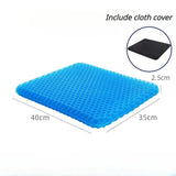 Popxstar Gel Seat Cushion Double Thick Egg Gel Summer Cushion for Pressure Relief Breathable Chair Pad Car Seat Office Chair Soft Cushion