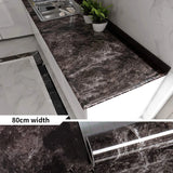 Popxstar Black Marble Kitchen Home Peel and Stick Wallpaper For CounterTable Desk Bathroom PVC Waterproof Self Adhesive Contact Paper