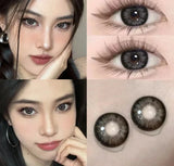 Popxstar 15mm Big Diameter Black Lenses 14.5mm Lenses Colored Contact Lenses for Eyes Big Eye Lenses Natural Look Lenses