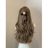 Popxstar Wigs for Women Brown Long Curly Hair Big Wave Wig Natural Curls Headband Lolita Wig Heat Resistant Cosplay Synthetic 가발