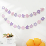 Popxstar 2PCS Gradual Daisy Flowers Pull Flowers Birthday Party Scene Decoration Pull Flag