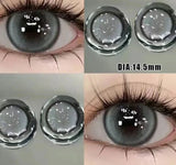 Popxstar 2PCS Myopia Colored Contact Circular Lenses Degree -0.00 to -8.00 Black Eyes Beauty Pupil Brown Makeup Lens