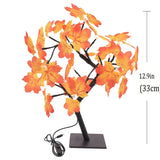 Popxstar 24 LED Fairy Flower Tree Table Lamps Maple Leaf Lamp Rose Night Light USB Operated Gifts for Wedding Party Hallowmas Decoration