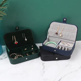 Popxstar Portable Jewelry Box Jewelry Organizer Display Travel Jewelry Case Boxes Button Leather Storage Chenille Jewelers