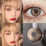 Popxstar 1Pair Blue Green Colour Contacts Lenses  Prescription Myopia Gray Eye Lenses Beauty Pupil Makeup Soft Lenses