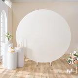 Popxstar Round Photography Backdrop Cloth Covers Wedding Birthday Party Baby Shower Decor Photos Backdrop 6.5FT Circle Background Cloth