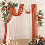 Popxstar 6-10 Meters Wedding Arch Drape Fabric Sheer Chiffon Tulle Curtain Draping Backdrop Party Supplies Drapery Ceremony Decoration