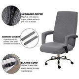 Popxstar Waterproof Elastic Chair Covers Anti-dirty Rotating Stretch Office Computer Desk Seat Seat Cover Removable Slipcovers Home Decor