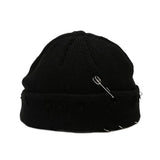 Popxstar Winter New Harajuku Beanies Knitted Hat Women Fashion Warm Thick Gorras Men Hip Hop Pin Hole Skullcap Short Hat Unisex Basic Cap