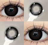 Popxstar 15mm Big Diameter Black Lenses 14.5mm Lenses Colored Contact Lenses for Eyes Big Eye Lenses Natural Look Lenses