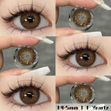 Popxstar 1pair Natural Color Contact Lenses for Eyes Brown Contacts Gray Lenses Fashion Lenses Blue Eyes Contacts Lenses