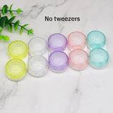 Popxstar Fashion Tweezers Suction Stick Mini Contact Lens Case Set Girl Colored Contact Lenses Box Eyes Contact Lens Container