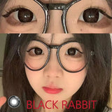 Popxstar Coslens 14.50mm Soft Contacts Lenses for Eye Color Change with Power Dolly Eyewear Accessories lentes de contacto Black Rabbit