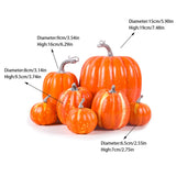 Popxstar Thanksgiving Artificial Pumpkins Sets Assorted Big and Small Pumpkins Fake Pumpkins Farmhouse Fall Harvest Table Halloween Decor