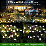 Popxstar 1/4/8/12Pack Outdoor LED Solar Lights Waterproof Starburst Firefly Lights Lawn Garden Lamp for Path Landscape Decorative Lights