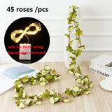 Popxstar spring decor 2.5m Artificial Flowers Rose Vine DIY Fake Plants Flower Spring Autumn Garden Arch Christmas Rattan Wedding Home Room Decoration