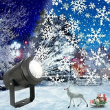 Popxstar USB Powered Christmas Snowflake Projector Light Rotating Snowfall Projection Lamp for Christmas Halloween & Easter Party Decor