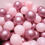 Popxstar 21pcs Pink 40inch Number Foil Latex Balloons Happy Birthday Party Decorations Kids Girl Baby 1 2 3 4 5 6 7 8 9 Year Old Supplies